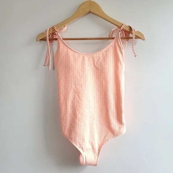 New Aerie Gingham & Striped One Piece Swimsuit Size XS - Picture 6 of 11